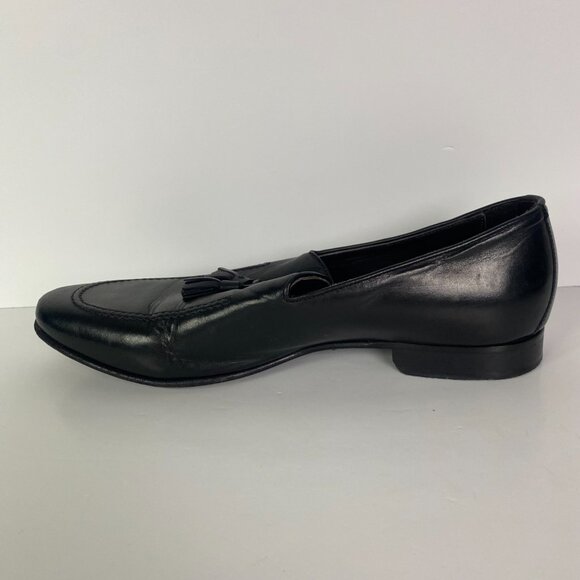 Russell & Bromley Loafers Shoes Eu 44 US 11 Black Tasseled Tassels Leather Italy - Picture 7 of 12
